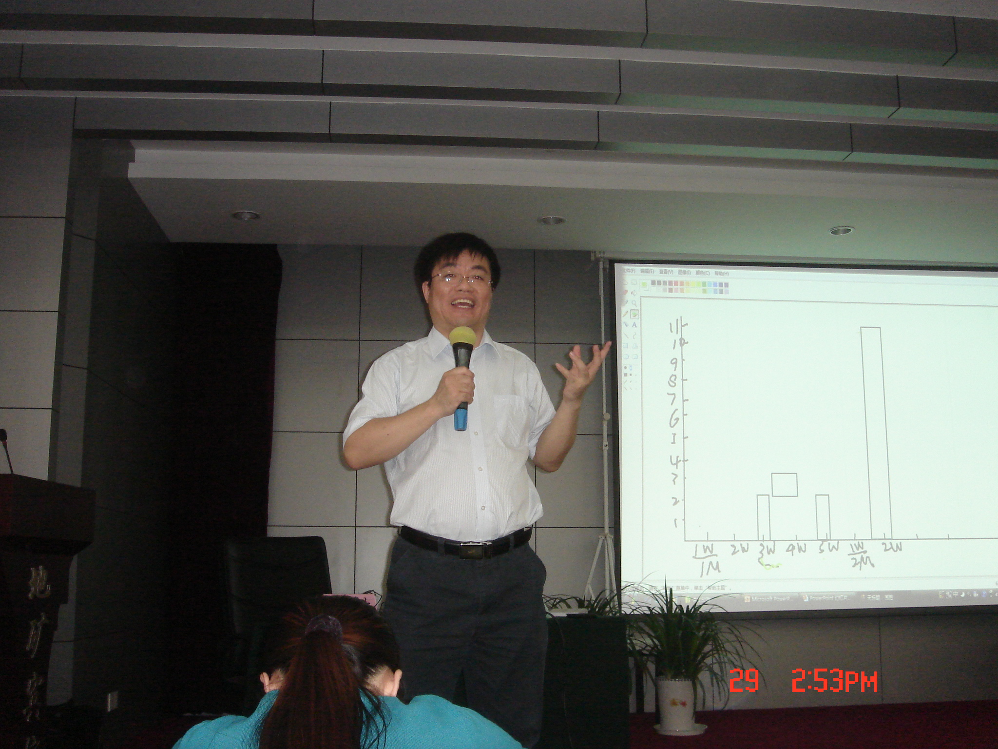 教授点评（屏幕上可是同学们现场完成的作业）